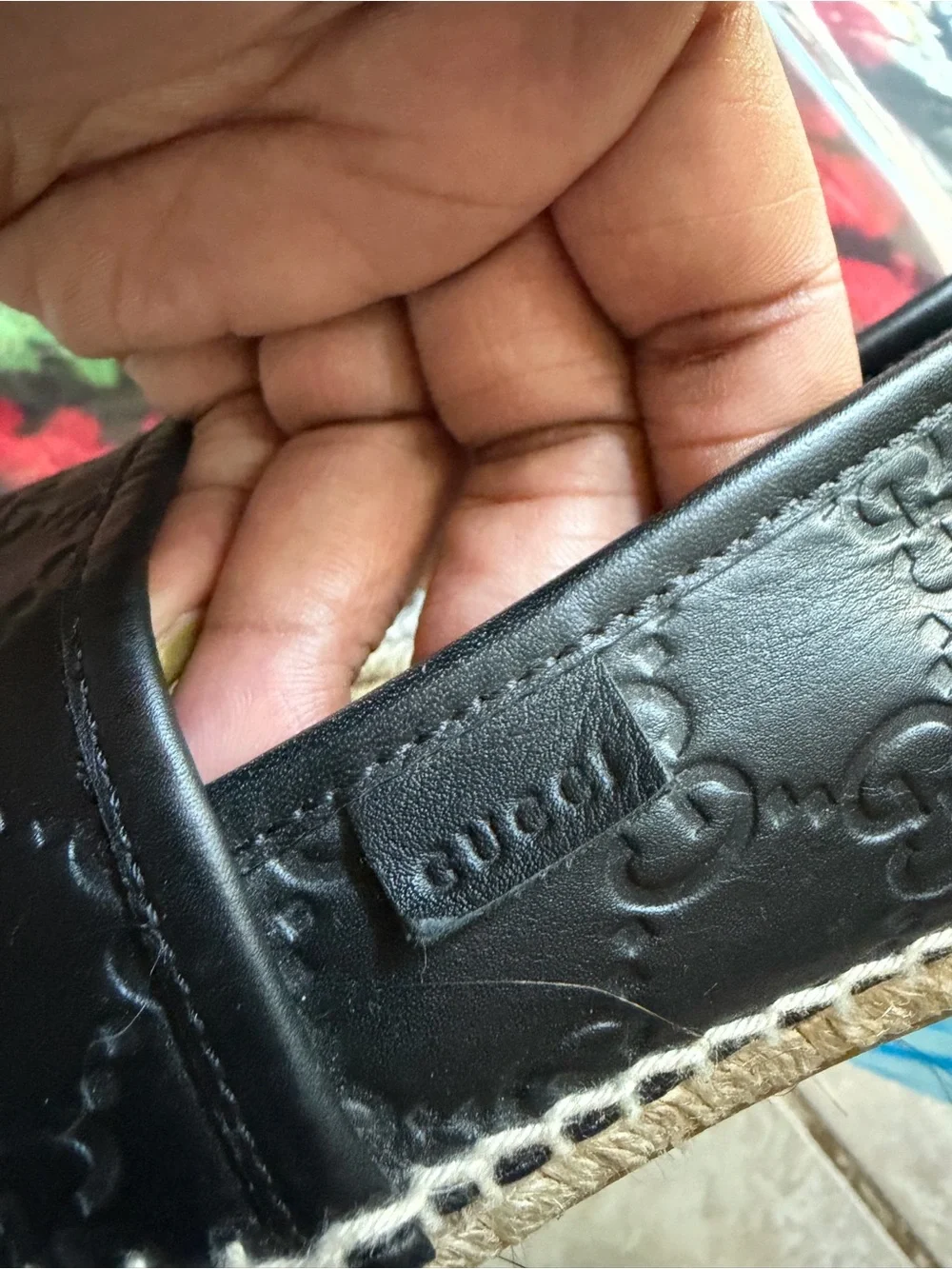 Gucci Black GG Espadrille Flats - Picture 12 of 12